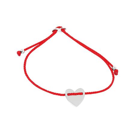 Браслет красная нить с серебряной вставкой 390₽