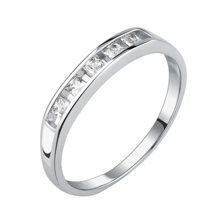 Серебряное кольцо с фианитами и родированием 990₽