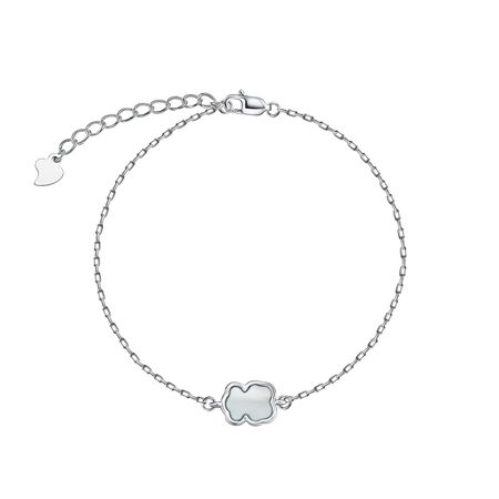 Серебряный браслет с перламутром и родированием р 16-19 2670₽