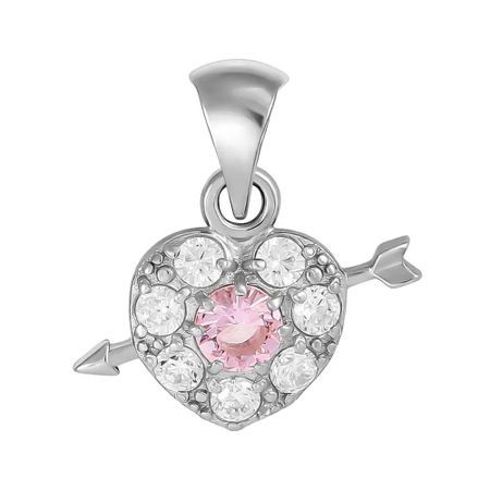 Подвеска Сердце из серебра с фианитами 920₽