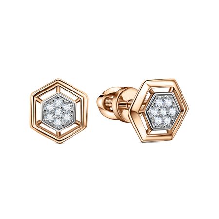 Золотые серьги с фианитами 21990₽