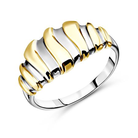 Серебряное кольцо с позолотой 700₽
