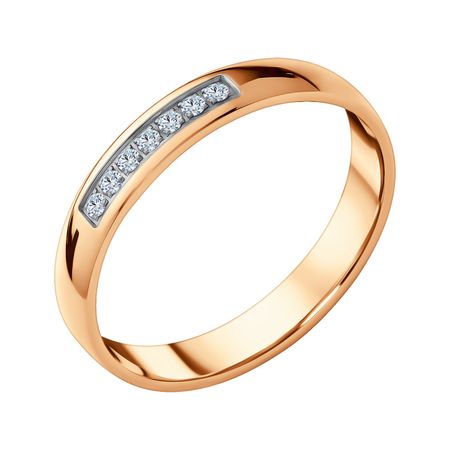 Золотое обручальное кольцо с фианитами 4 мм 40520₽