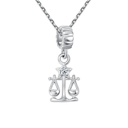 Серебряный шарм с фианитом Знак зодиака Весы 249₽