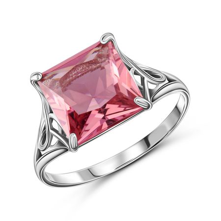 Серебряное кольцо с сапфиром и родированием 2290₽