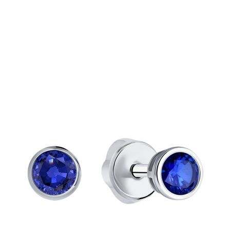 Золотые серьги с сапфирами 77990₽