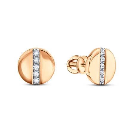 Золотые серьги с фианитами 25990₽