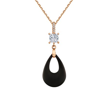 Серебряная подвеска с керамикой и фианитами с позолотой 690₽