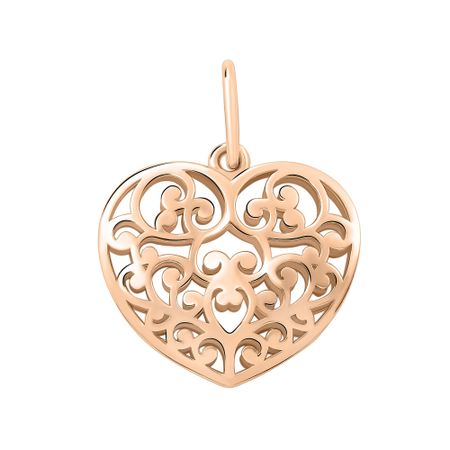 Серебряная подвеска Сердце с позолотой 390₽