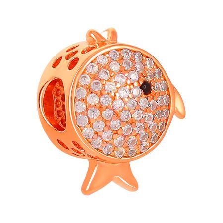 Подвеска-шарм Рыба из серебра с фианитами 1000₽