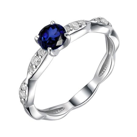 Серебряное кольцо с ювелирным кристаллом и фианитами 790₽