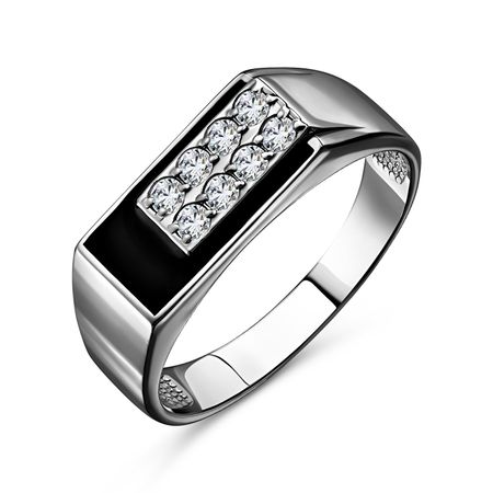 Серебряная печатка с эмалью и фианитами 1850₽