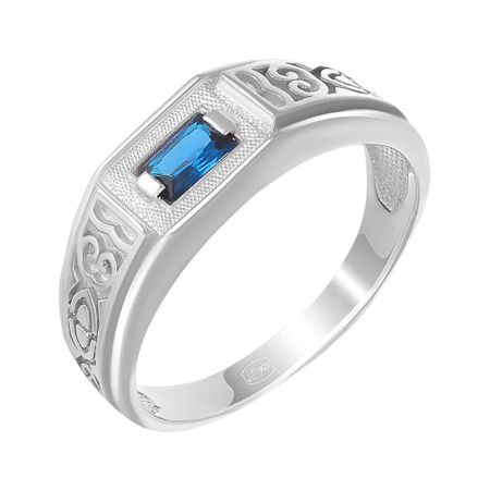 Кольцо-печатка из серебра со шпинелью 1760₽