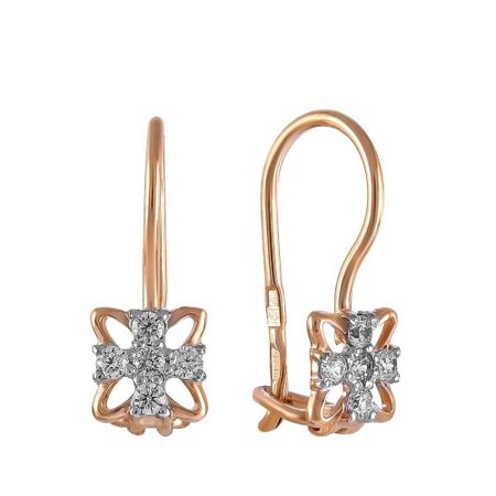 Серьги детские TALANT из золота с фианитами 13380₽