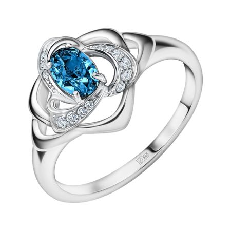 Золотое кольцо с топазом и бриллиантами 34990₽