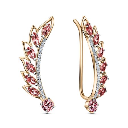 Золотые серьги с фианитами 23990₽