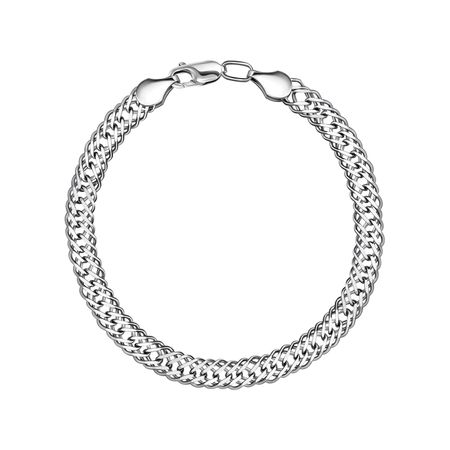 Серебряный браслет Тройной ромб 790₽