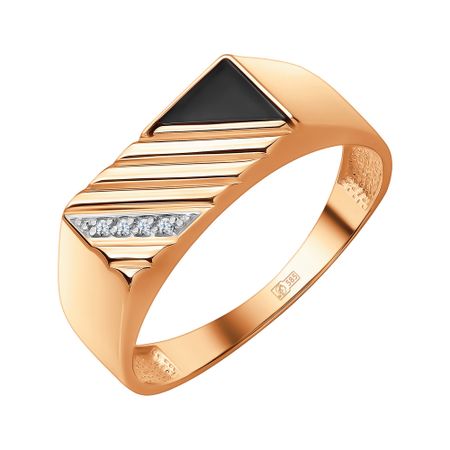 Золотая печатка с агатом и бриллиантами 41990₽