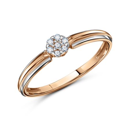 Золотое кольцо с бриллиантами и родированием 26990₽