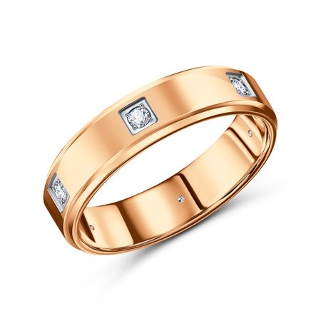 Золотое обручальное кольцо с фианитами 4 мм 41680₽