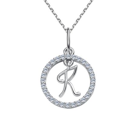 Серебряная подвеска буква К с фианитами 800₽