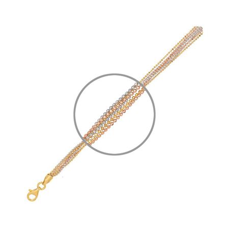 Серебряный браслет из 6 цепей с позолотой 990₽