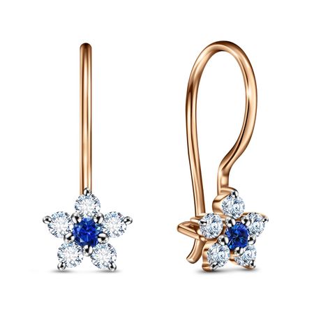 Золотые детские серьги с фианитами 23990₽