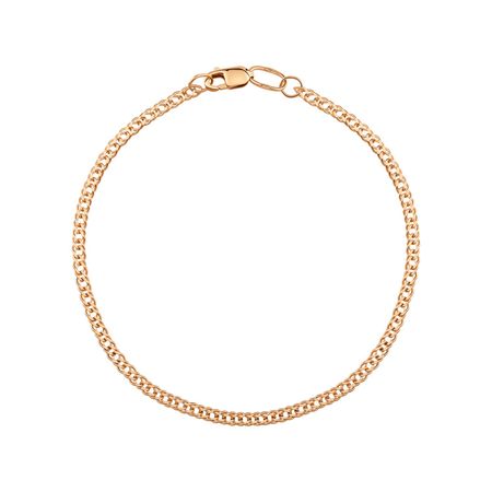 Серебряный браслет Двойной ромб с позолотой 290₽