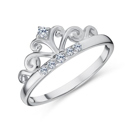 Серебряное кольцо Диадема с фианитами 990₽