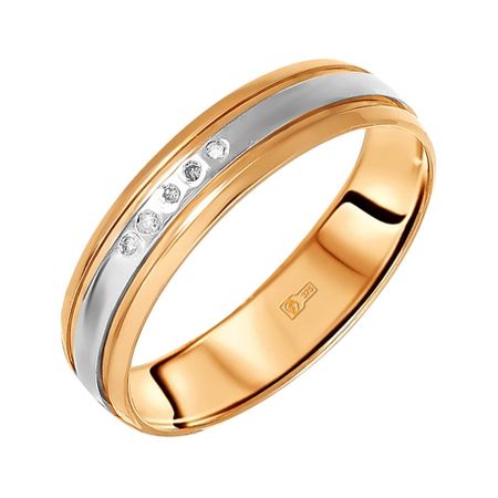 Золотое обручальное кольцо с бриллиантами 12490₽
