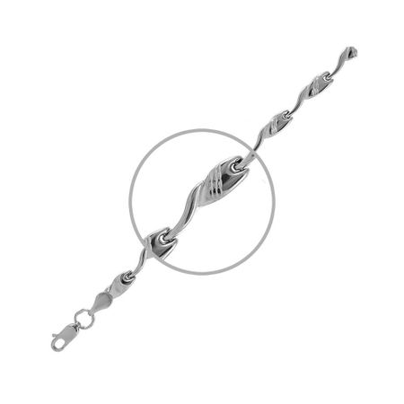 Серебряный браслет Ролекс с родированием 1200₽