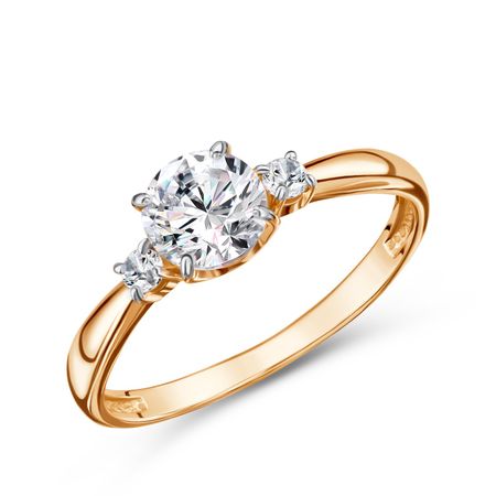 Золотое кольцо с фианитами 17120₽