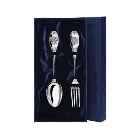 Серебряный столовый набор Единство с родированием 2 предмета 46100₽