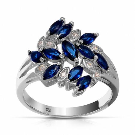 Кольцо из серебра с кварцем и фианитами 2190₽