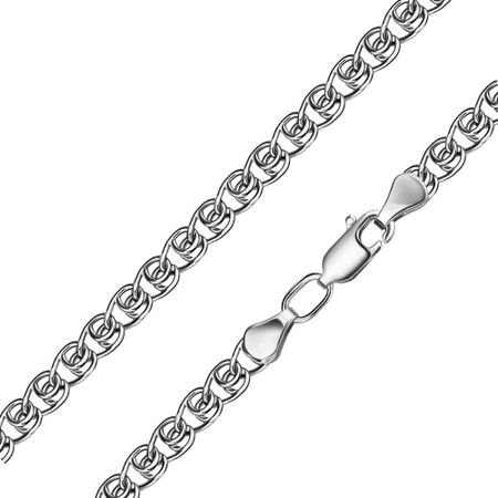 Серебряная цепочка Лав с родированием 2690₽