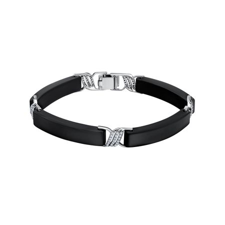 Серебряный браслет с керамикой и фианитами 3990₽