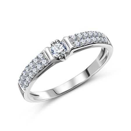 Кольцо из серебра с фианитами 1290₽