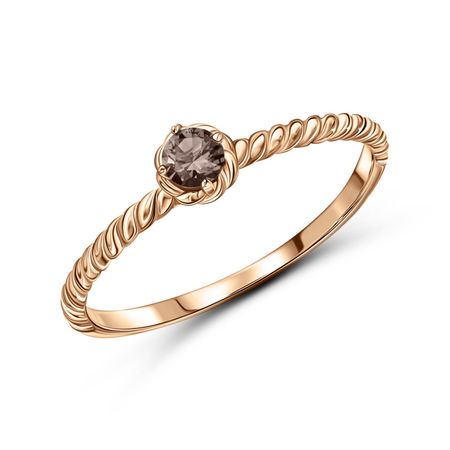 Золотое кольцо с раухтопазом 23990₽