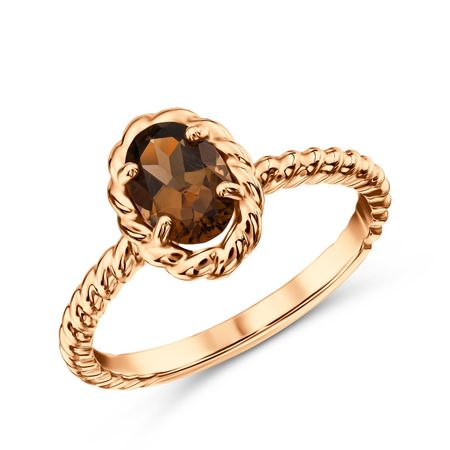 Золотое кольцо с раухтопазом 24990₽