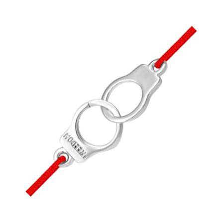 Браслет красная нить с серебряной вставкой 290₽