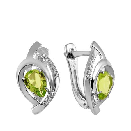 Серьги из серебра с ювелирными кристаллами и фианитами 2590₽