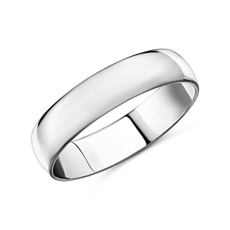 Серебряное гладкое обручальное кольцо с родированием 249₽