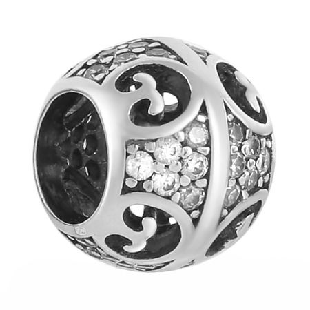 Подвеска-шарм из серебра с фианитами 790₽