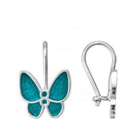 Серьги Бабочка из серебра с эмалью 1290₽