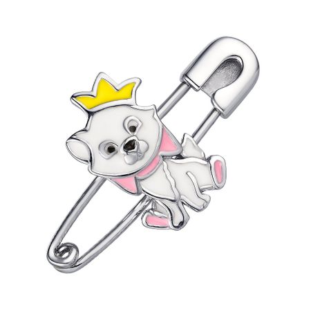 Брошь-булавка Собака из серебра с эмалью 1100₽