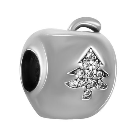 Подвеска-шарм Елка из серебра с фианитами 710₽