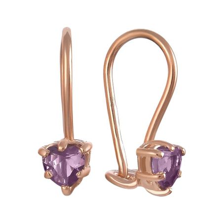 Серебряные детские серьги с кварцем 1190₽