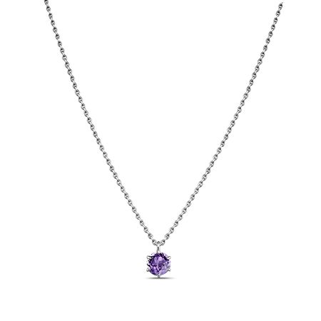 Серебряное колье с аметистами и родированием р 40-50 2060₽