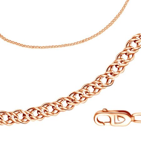 Серебряная цепочка Двойной ромб с позолотой 2590₽