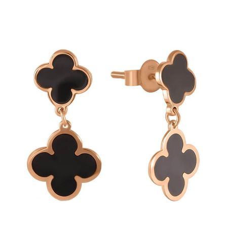 Серебряные серьги с эмалью из коллекции КЛЕВЕР 1190₽